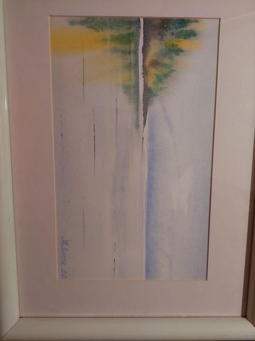 Aguarela com moldura pintura