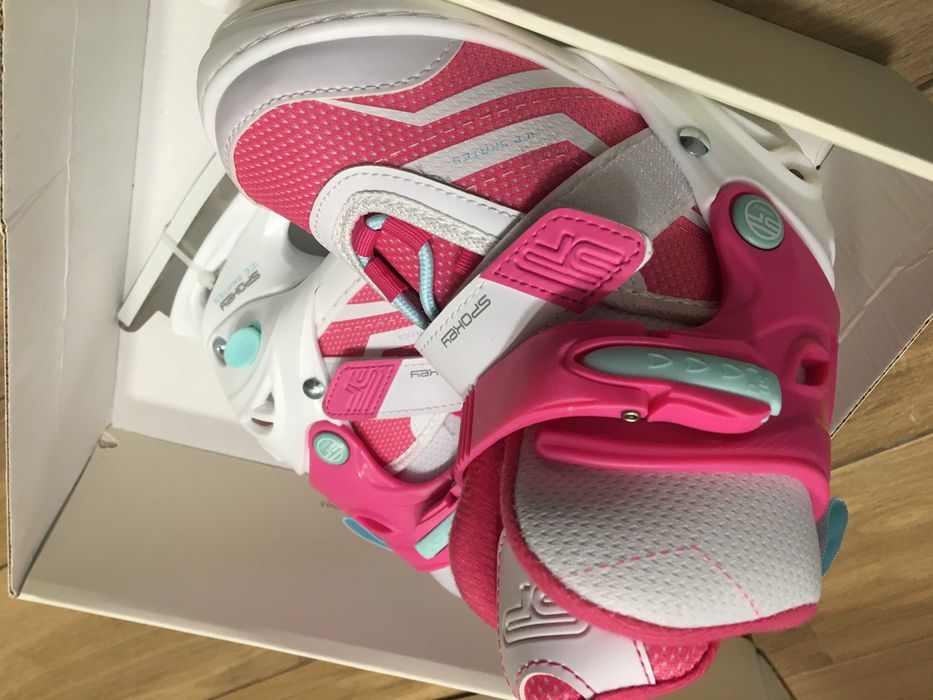 Nowe łyżwy dziecięce dziewczęce 30 - 33 regulowane
