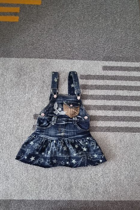 spódniczka jeans na szelkach