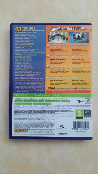 Just Dance 2016 gra xbox 360 w bdb stanie