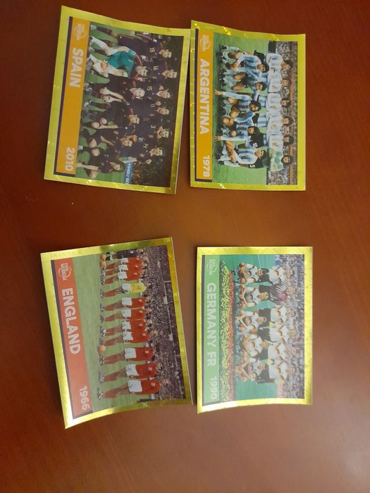 Cromos seleções vencedoras