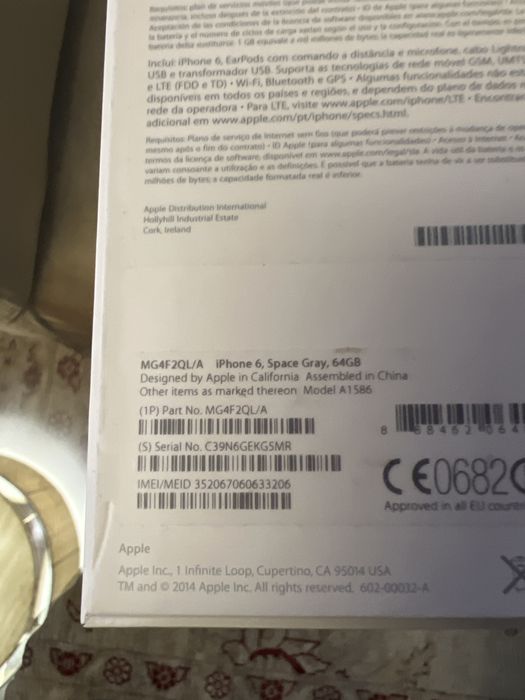 Caixas vazias iphone