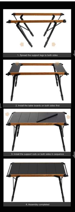 Портативний алюмінієвий розкладний стіл IGT для кемпінгу
