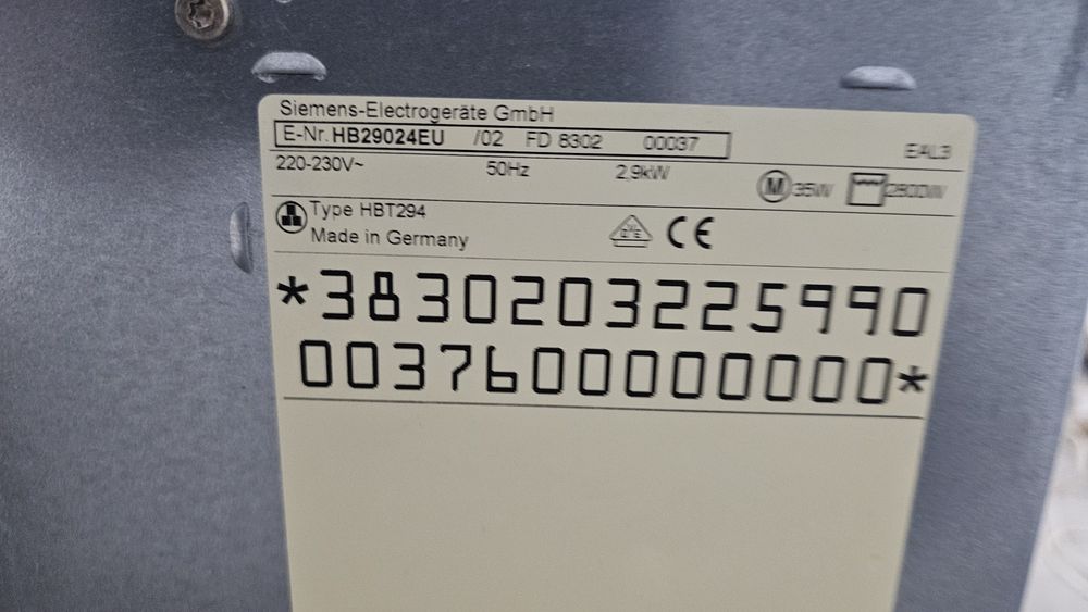 Forno siemens peças