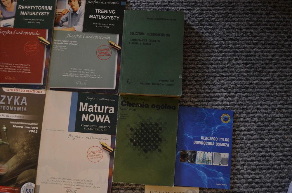 Fizyka chemia 14 książek nauczyciel student uczeń