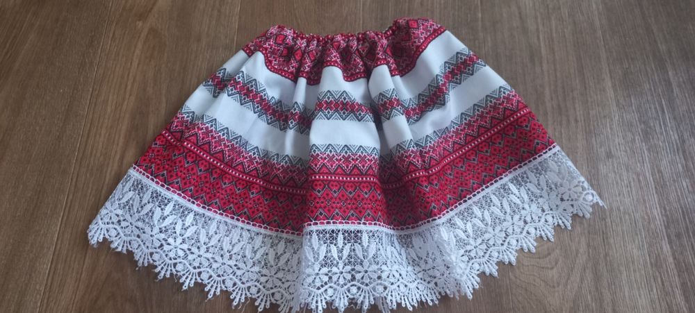 ШЬЮ Украинская, нарядная, праздничная юбка  р.110 - 122, р.122-134
