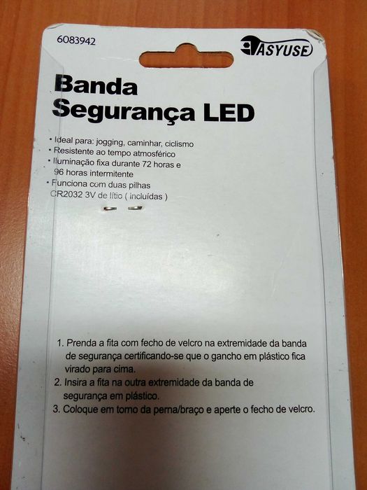 Banda de segurança LED. Ciclismo