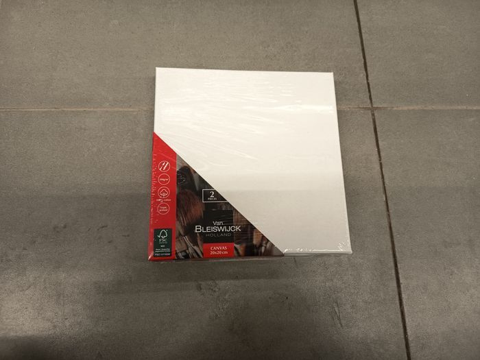 Nowe białe płótno malarskie podobrazie 20x20 cm 2 sztuki