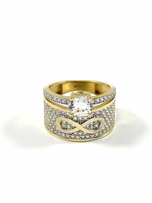 Złoty pierścionek rozmiar 17