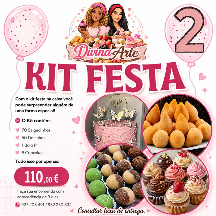 Kit festa, escolha o pack que mais atende sua necessidade.