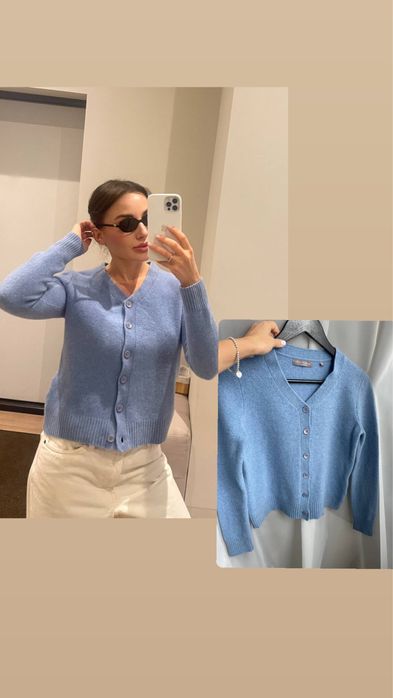 Брендовий кардиган 100% вовна м’яка S