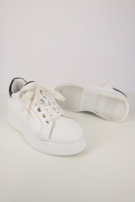 Buty damskie Aigner, trampki, rozmiar 37, białe, skórzane, codzienne, sportowe SCH3747