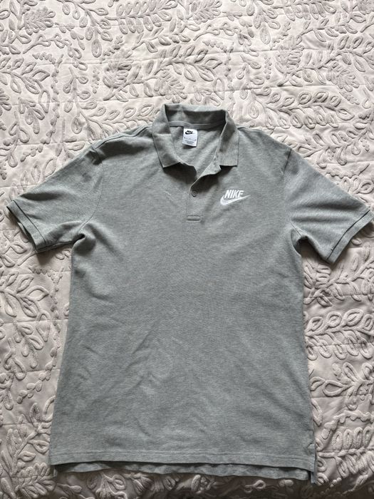Nowa polówka męska koszulka Polo Nike z guzikami szara