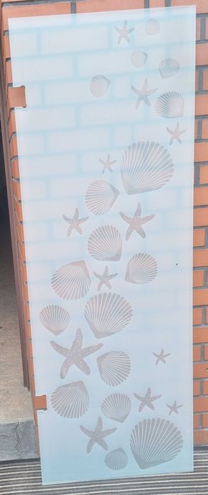 Skrzydło, drzwi szklane matowe 182 x 65 cm gr. 8mm wzór piaskowany