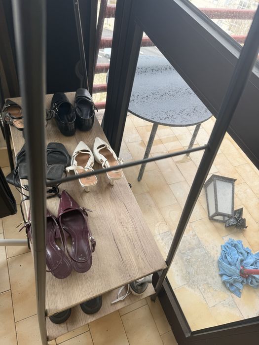 Cabide / charriott em ferro e madeira