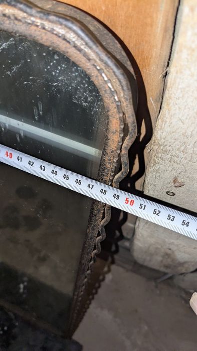 lustro vintage w metalowej ramie solidne