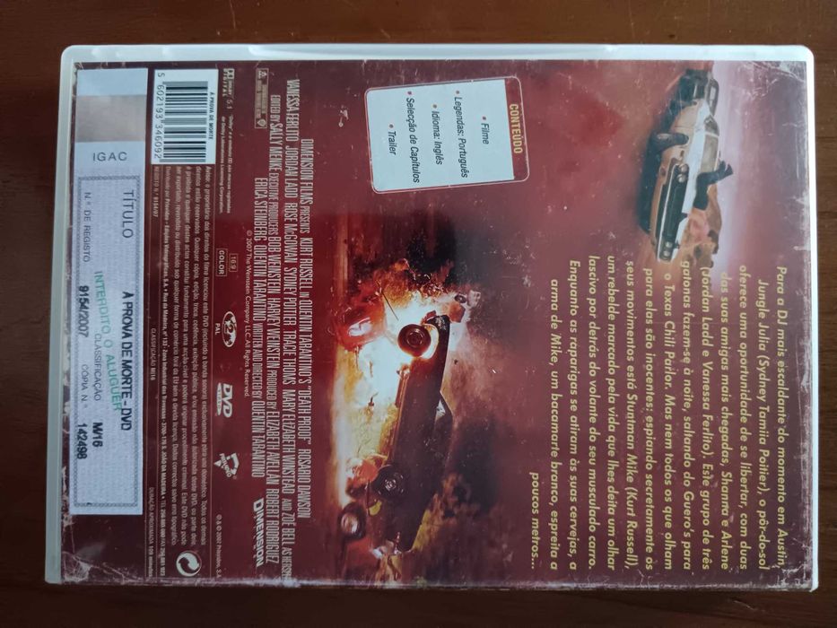 filme dvd original - a prova de morte