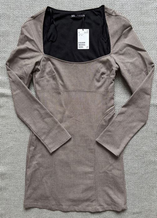 Сукня Zara XS/S 34 Италия ділова тепла плаття строге платье теплое