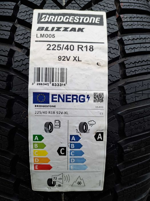 4 Opony Nowe zimowe 225/40 R18 Bridgestone Montaż i wyważenie Gratis!
