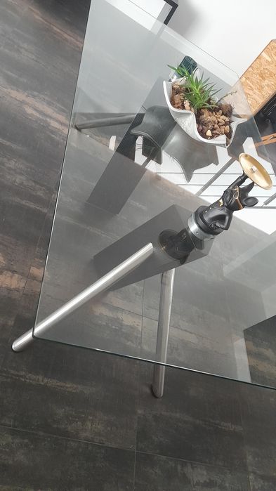 Mesa de jantar de vidro