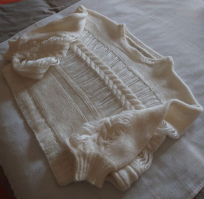 Camisola Malha Branca/Cru, S/M
