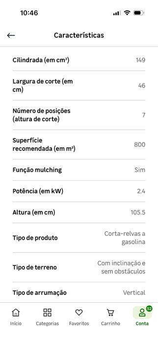 Corta relvas a gasolina