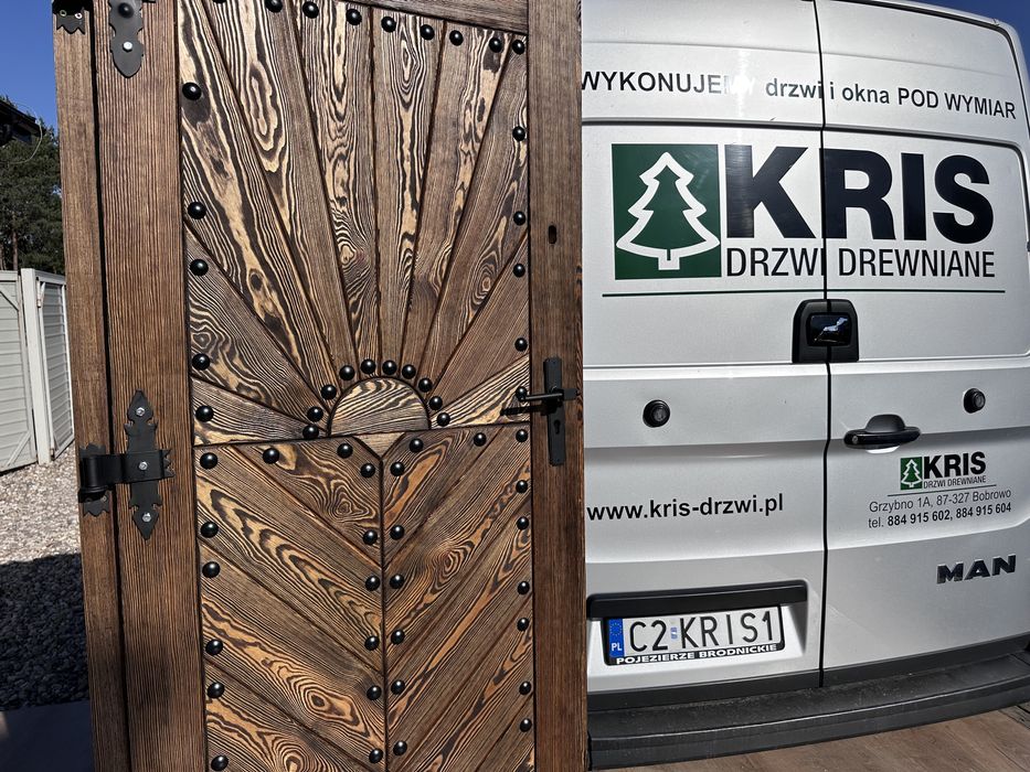 Drzwi zewnętrzne drewniane OD RĘKI GÓRALSKIE Cała Polska Na Wymiar