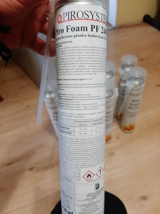 Sprzedam ogniochronną piankę budowlaną