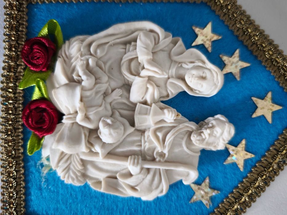 Enfeite de Natal com a Sagrada Família