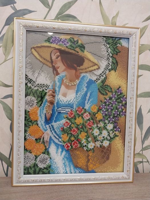 Картина бісером з рамкою