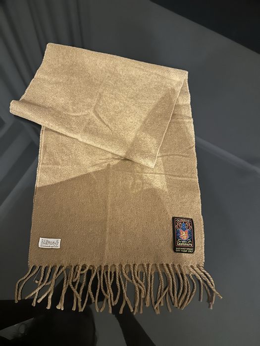 Brazowy szalik cashmere