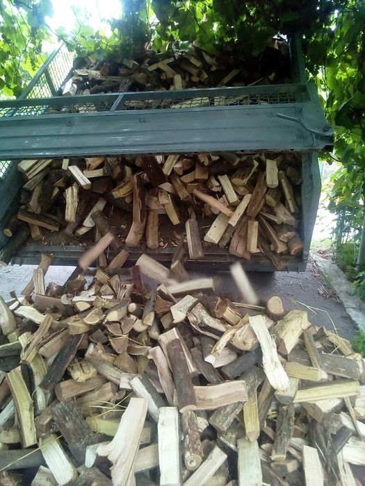 Дрова колоті, обрізь  дуба, вугілля.