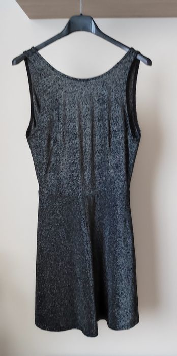 Sukienka S 36 czarna błyszcząca