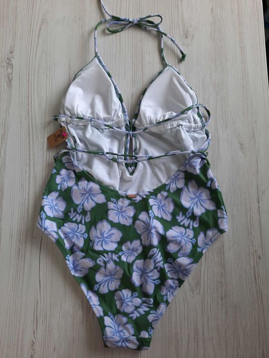 Зеленый цельный сдельный купальник Victoria's secret оригинал р.М