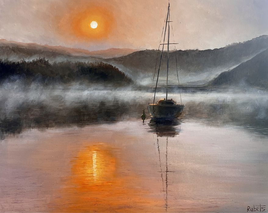 Картина Утро на озере