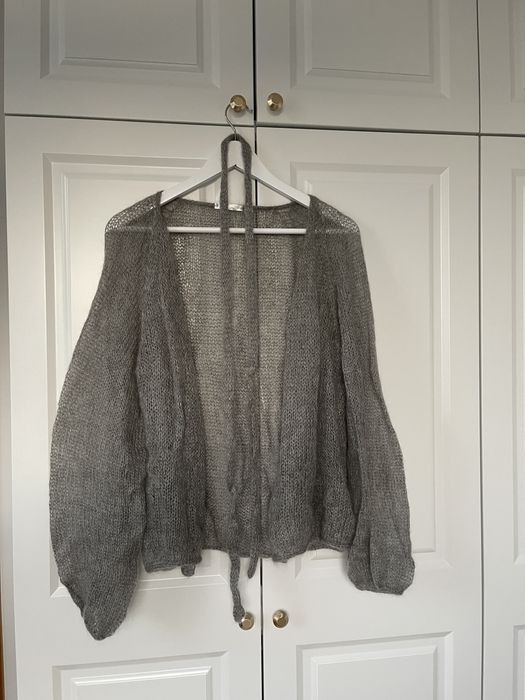 Сірий вʼязаний кардиган  be mari design