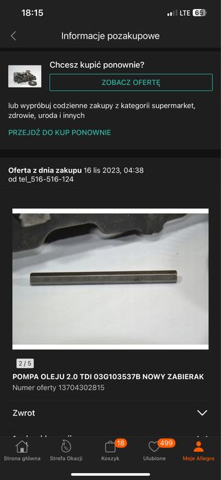 Pompa oleju vw pasat b6