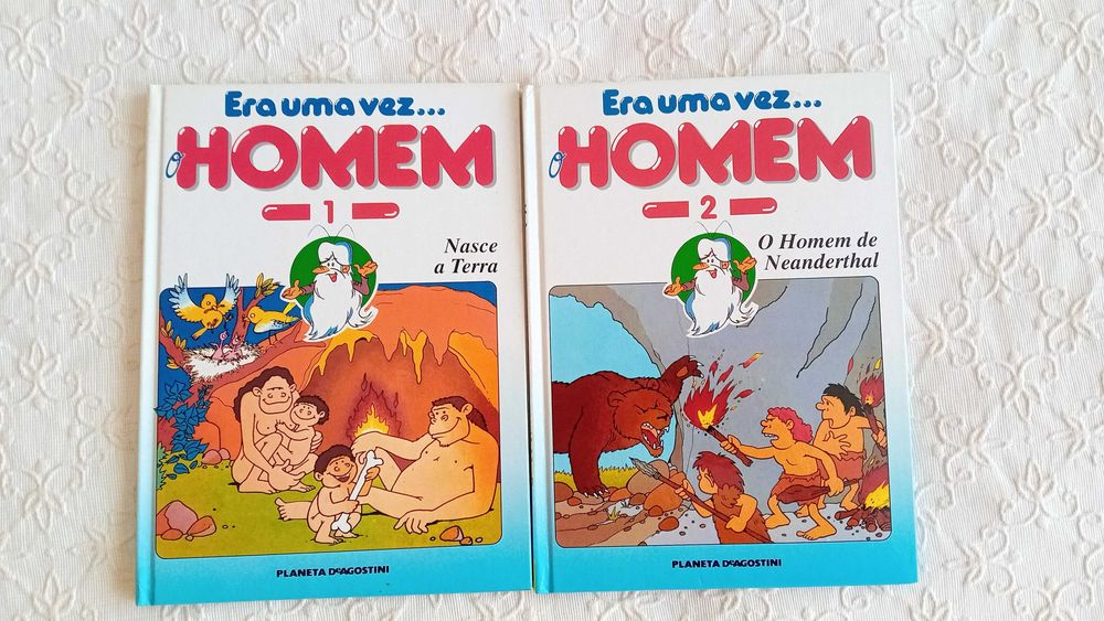 Livros Era Uma Vez o Homem 1 e 2 de Albert Barillé