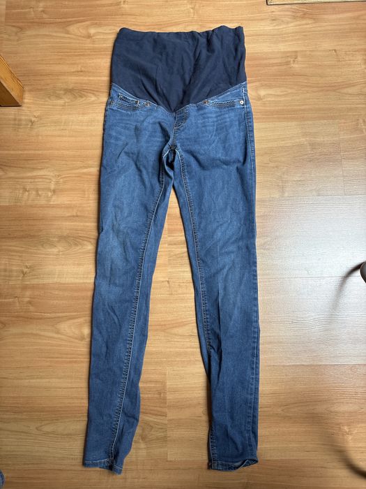 Ciążowe spodnie mama h&m cienkie i lekkie jeansy  rozmiar s i s/m