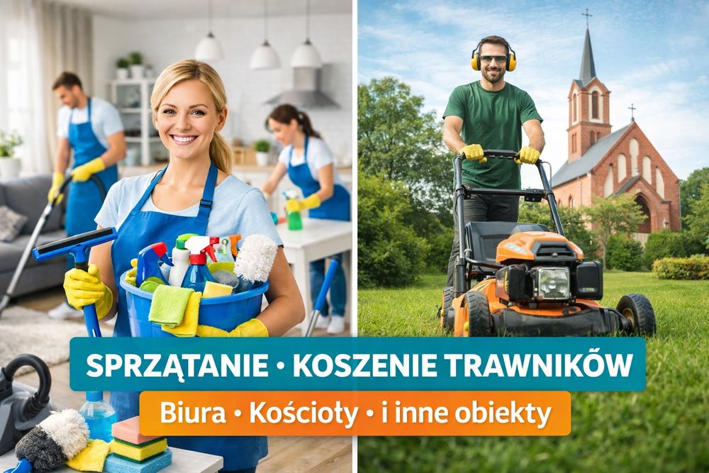 Sprzątanie/Koszenie trawników. Zapraszam do kontaktu przez nr tel.
