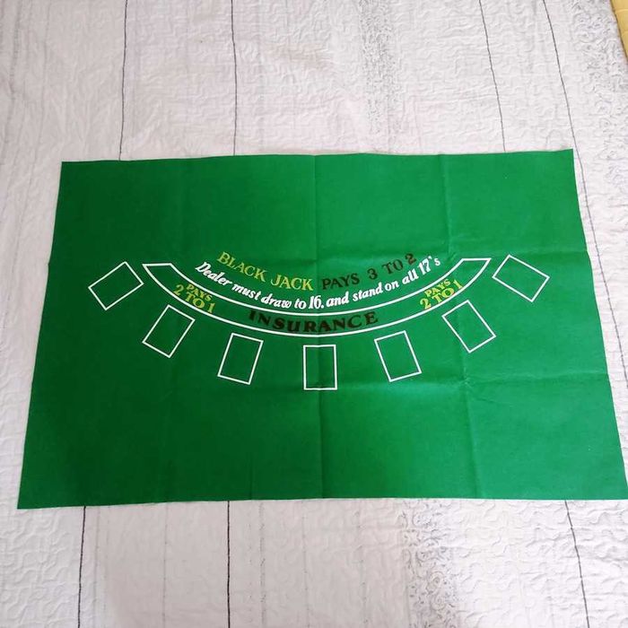 Pano para Poker dupla face Texas Hold'Em e Black Jack