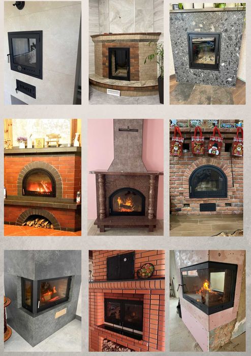 Дверця 45*65см для печі та каміна зі склом, дверца печная каминная