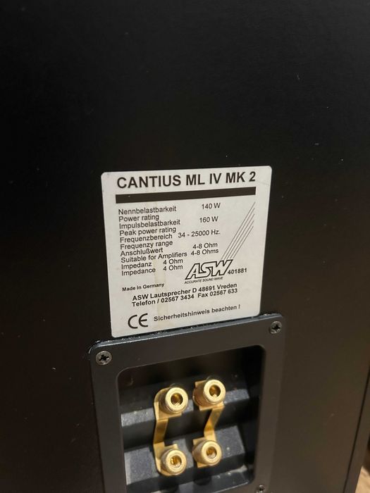 Kolumny ASW CANTIUS ML IV mk2 stan bdb świetne kolumy!