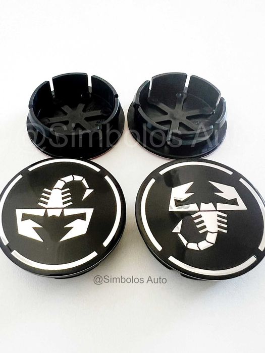4 Centros de Jante Emblemas Logos | Fiat Abarth