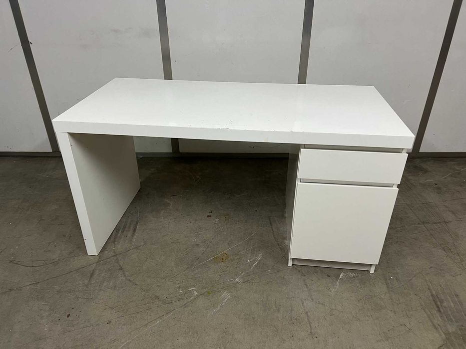 Secretária quarto branca com gavetas IKEA Malm 140x65x73