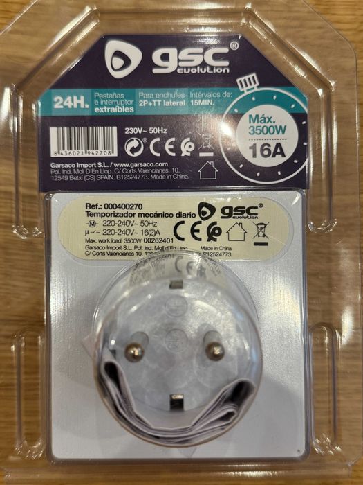 Tomada com temporizador nova, selada64737891380994121