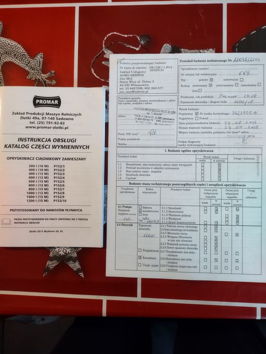 Opryskiwacz 1000l Promar