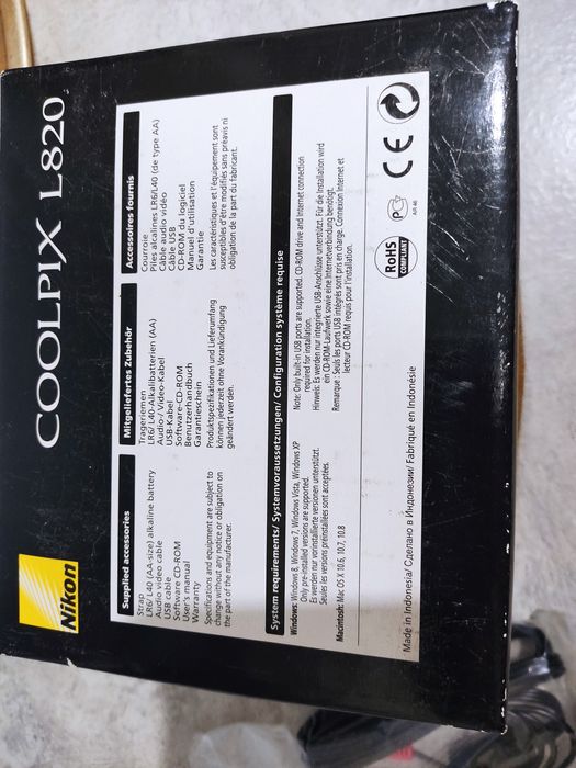 Фотоаппарат Nikon coolpix L 820,смена 8,факс модем