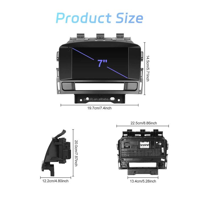 Rádio Android 7" Opel Astra J 2011-14 Carplay GPS Wifi 4/64GB NOVO