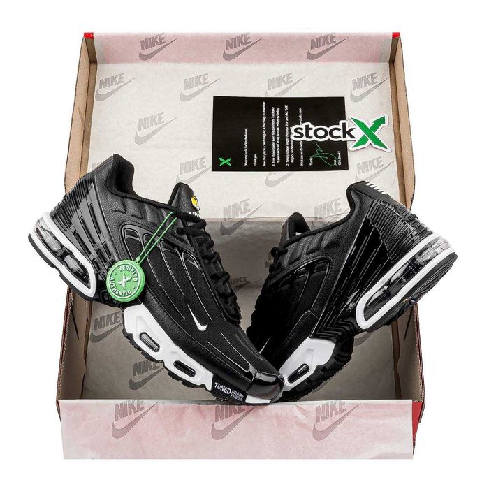 Мужские кроссовки Nike Air Max TN Plus 3 Leather Black&White. 41-45